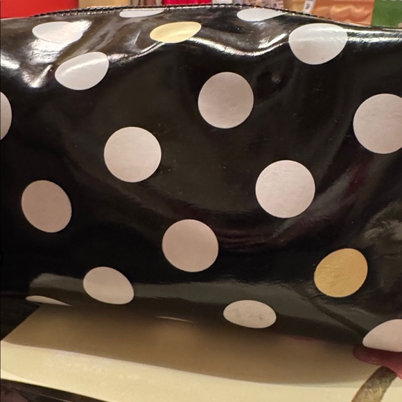 Pink Black and White Polka Dot Pouch - Picture 4 of 9